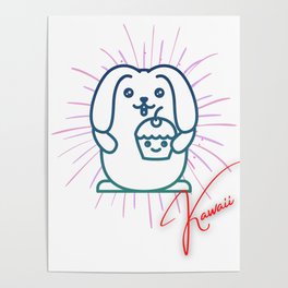 Kawaii | Anime | Anime lover | Kawii lover | Kawaii clothing | Anime shirts | Stickers | Love anime Poster