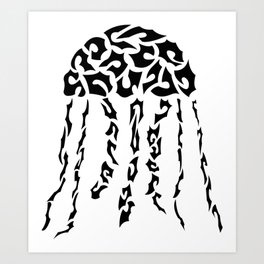 Jellyfish in shapes Art Print