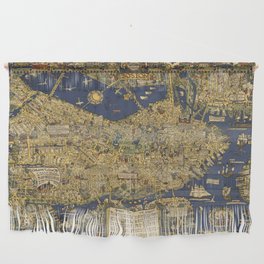 Boston Map - Vintage Illustrated Map Wall Hanging
