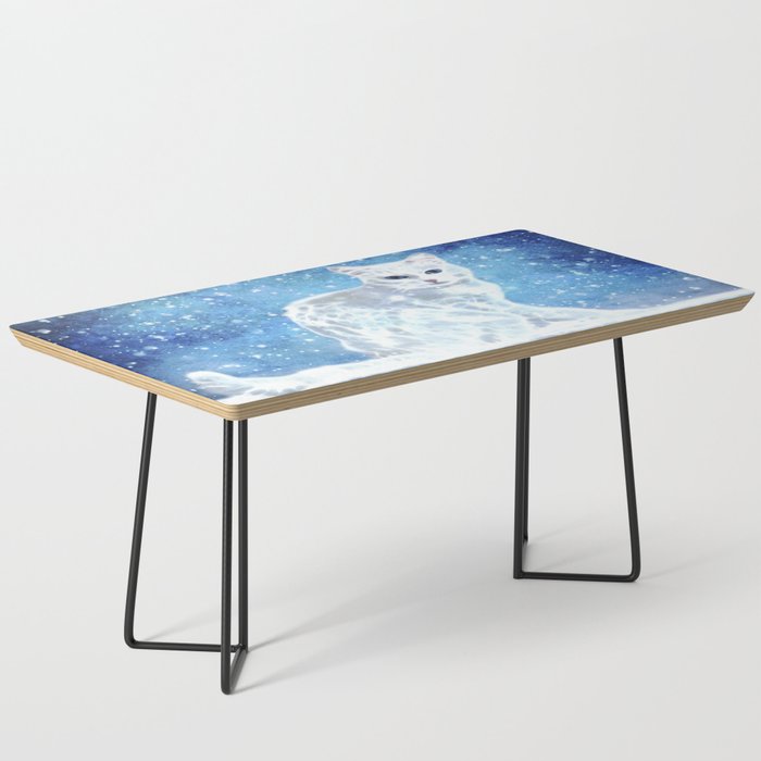 Abstract white cat Coffee Table