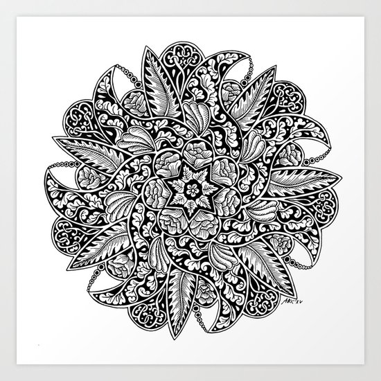 Ornament mandala Art Print