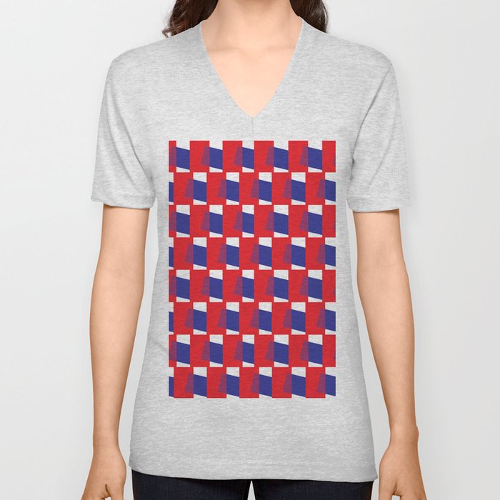 Illusion pattern2 V Neck T Shirt