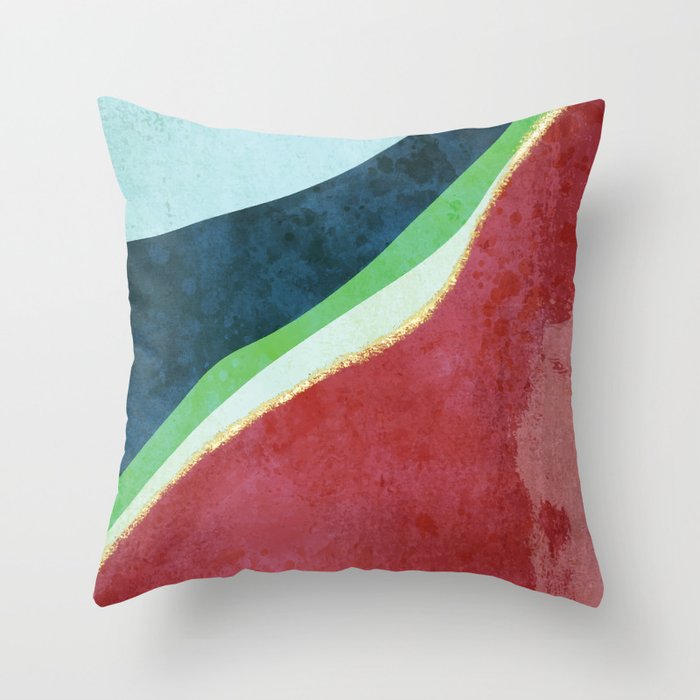 Abstract Artwork With Printed Texture / Mood 01  Throw Pillow