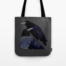 Wise Raven Couple with Good Omen #society6 #buyart #raven   Tote Bag