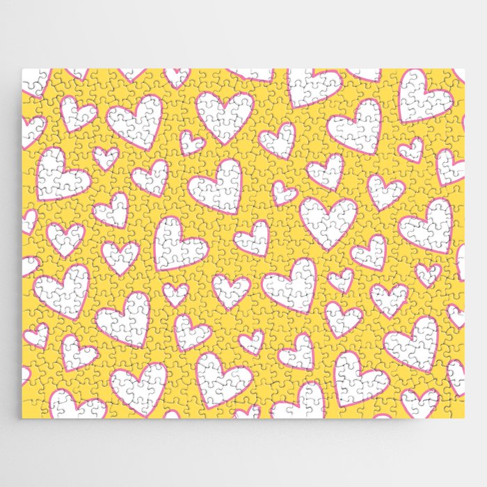 Heart Print Seamless Pattern Jigsaw Puzzle