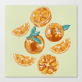 Watercolor Tangerine Canvas Print
