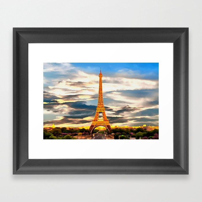 Eiffel Tower (Painting) Framed Art Print