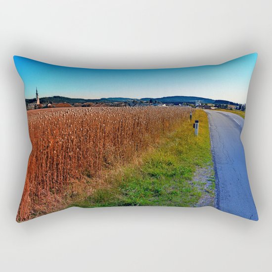 Poppy field road Rectangular Pillow