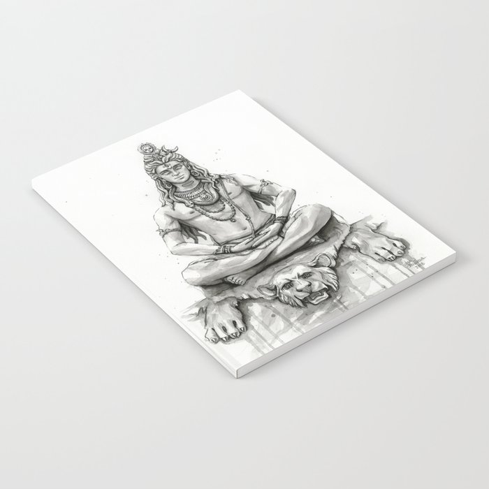 Lord Shiva Painting Shiva Art Meditation Shiva Portrait Notebook