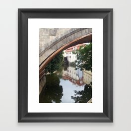 PRAGUE, THE BRIDGE FOR THE LOVERS Framed Art Print