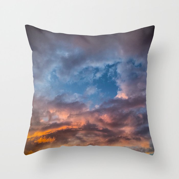 Beautiful Aesthetic Sunset Sky Throw Pillow