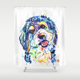 Bernedoodle Shower Curtain