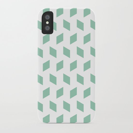 rhombus bomb in grayed jade iPhone Case
