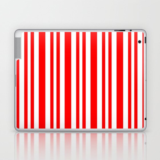 Vertical Peppermint Stripes Laptop & iPad Skin