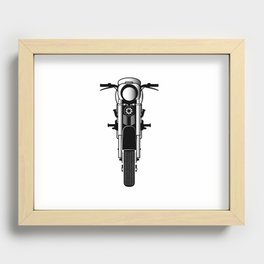 Motorbike Front View. Recessed Framed Print