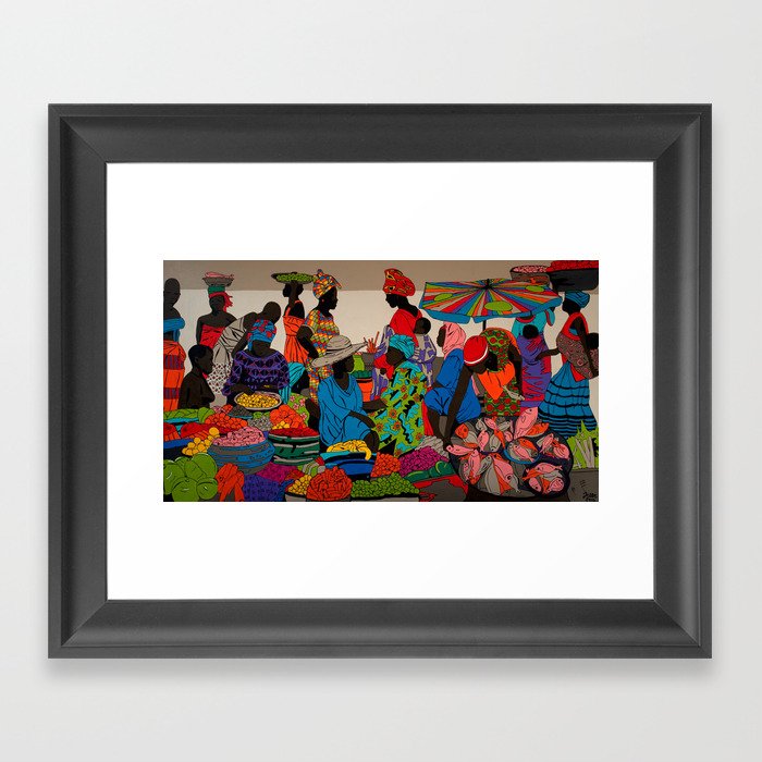 African market 3 Framed Art Print