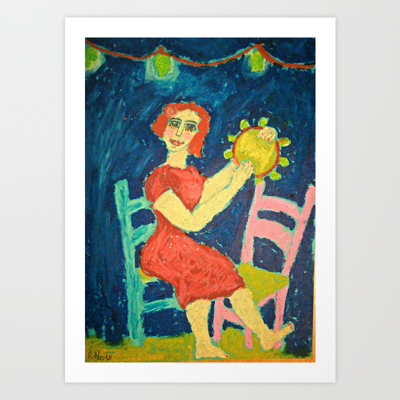 The Tambourine Girl Art Print By Ritaneske Society6