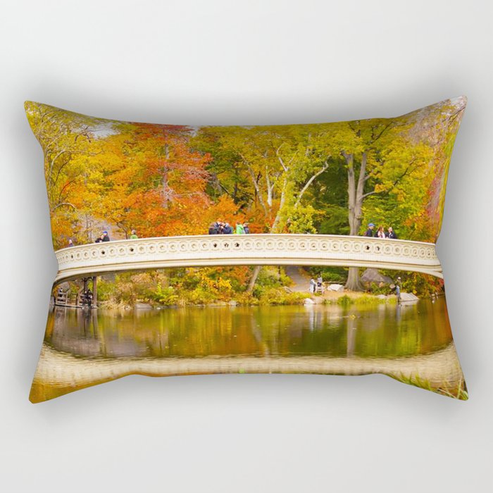 Bow Bridge at Central Park Rectangular Pillow