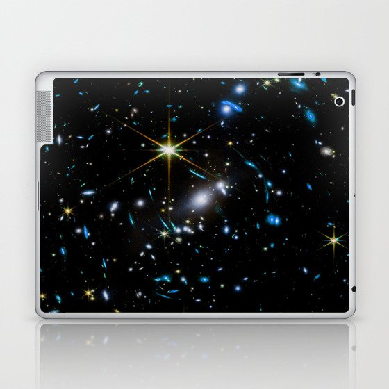 Galaxies of the Universe Teal Gold first images Laptop & iPad Skin