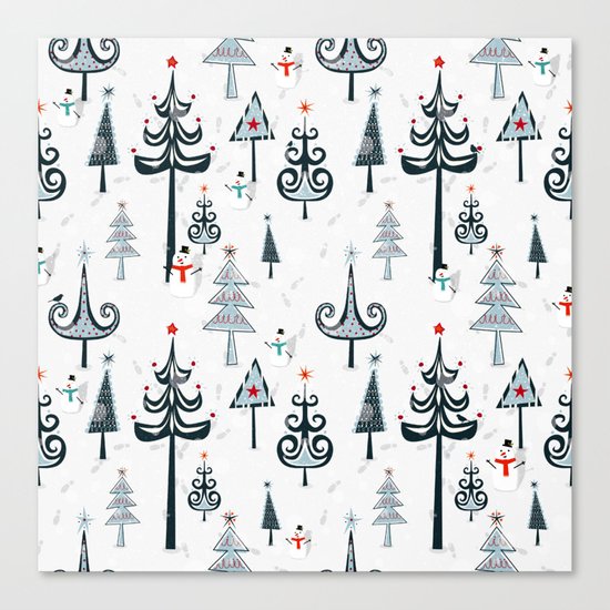 Christmas Tree Forest Canvas Print