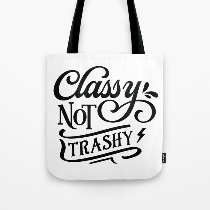 Simple modern funny typography fun cute work quote tote bag