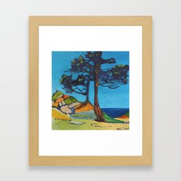 blue desert Framed Art Print