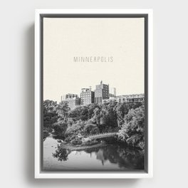 Minneapolis Architecture | Black and White Photography and Texture Framed Canvas