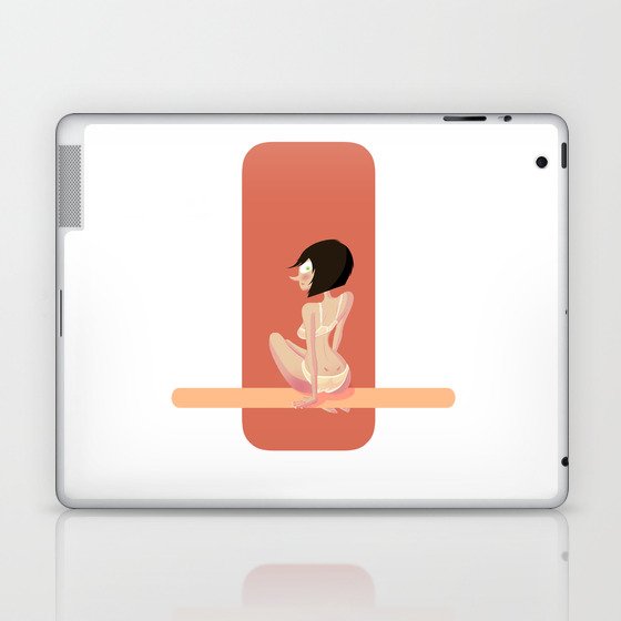 Cute red shapes pin-up / Mignonne pin-up aux formes rouges Laptop & iPad Skin