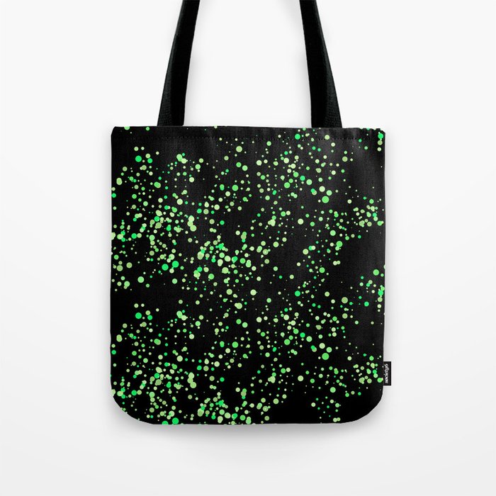 Seamless Monochrome Halftone Grunge Pattern with Chaotically Loc Tote Bag