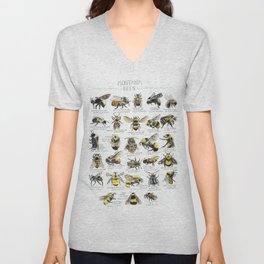 Montana Bee Chart V Neck T Shirt