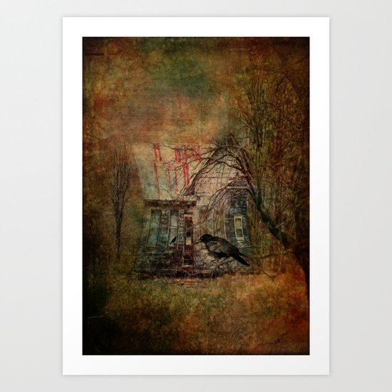Courting Crow Art Print