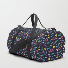 Black Memphis Pattern Duffle Bag