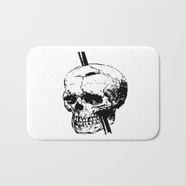 Skull of Phineas Gage With Tamping Iron Bath Mat | Phineasgage, Medicine, Engraving, Black And White, Gothic, Psychology, Braininjury, Neuroscience, Halloween, Graphicdesign 