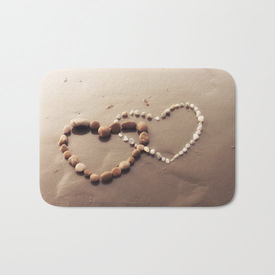 Stone Hearts Bath Mat