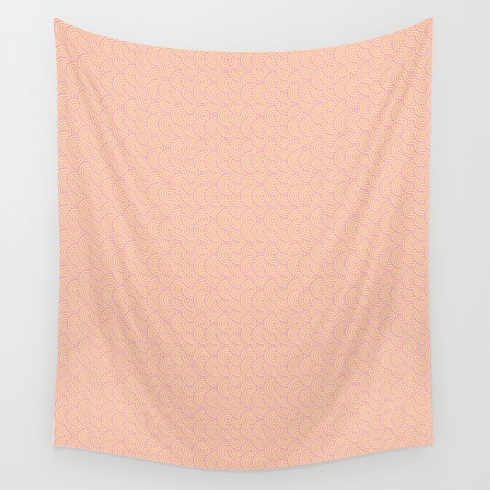 Candy color on curvy pattern Wall Tapestry