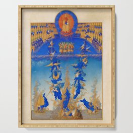 The Fall of the Rebel Angels, Penitential Psalms by Limbourg Brothers Serving Tray