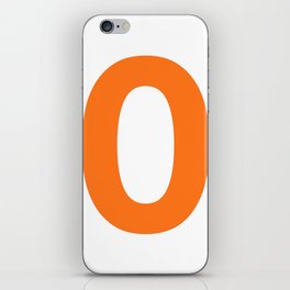 Number 0 (Orange & White) iPhone Skin
