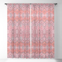 N219 - Oriental Anthropologie Heritage Bohemian Moroccan Style Sheer Curtain