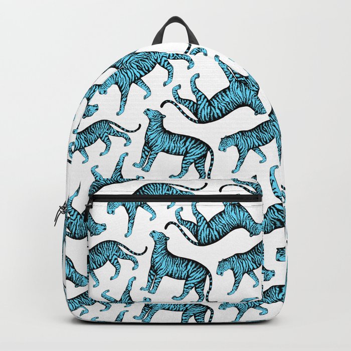 Tigers (White and Blue) Backpack
