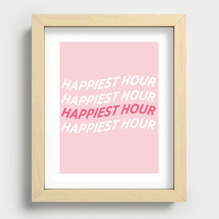 Happiest Hour Graphic Recessed Framed Print