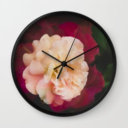 Roses (double exposure) Wall Clock