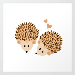 Hedgehogs Art Print