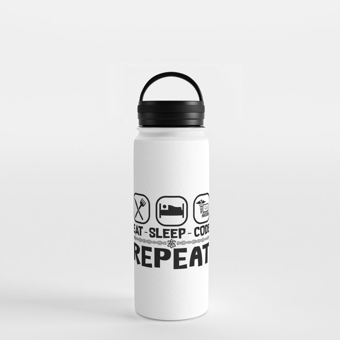 Eat Sleep Code Repeat Medical Coder Coding Gift Water Bottle