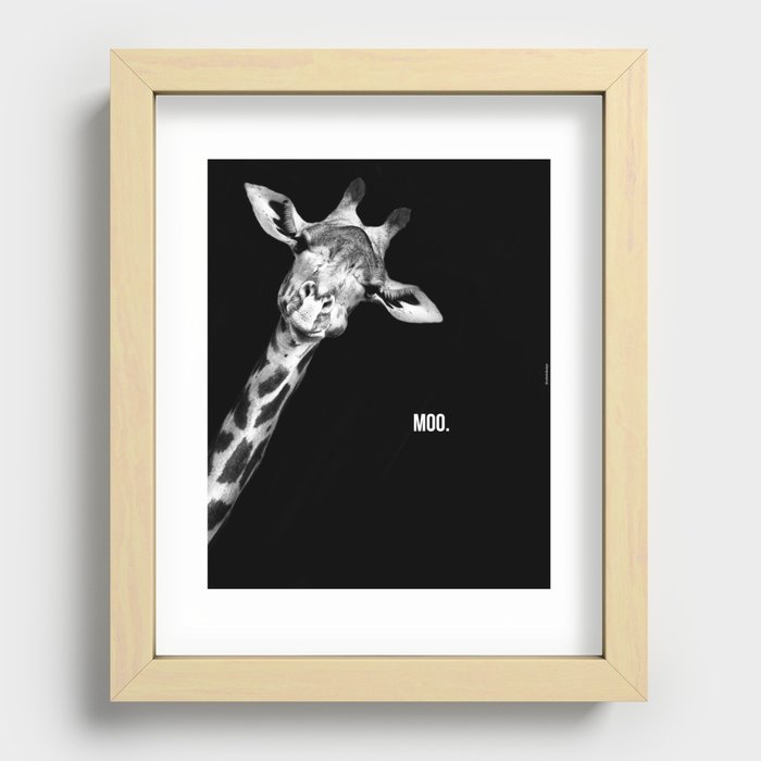 Funny Giraffe  Recessed Framed Print