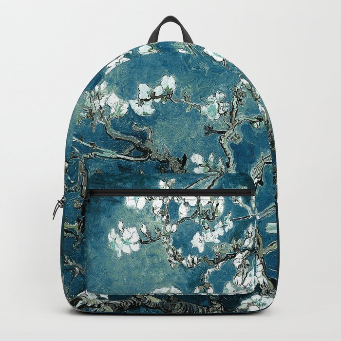 Van Gogh Almond Blossoms : Dark Teal Backpack