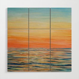 Acrylic Sunset on Ocean Wood Wall Art