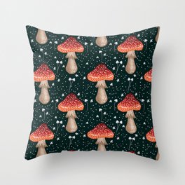 Red Top Mushroom Throw Pillow