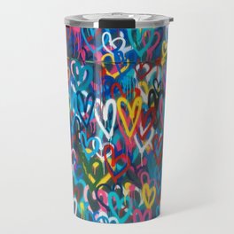 Graffiti Hearts Love (Color) Travel Mug