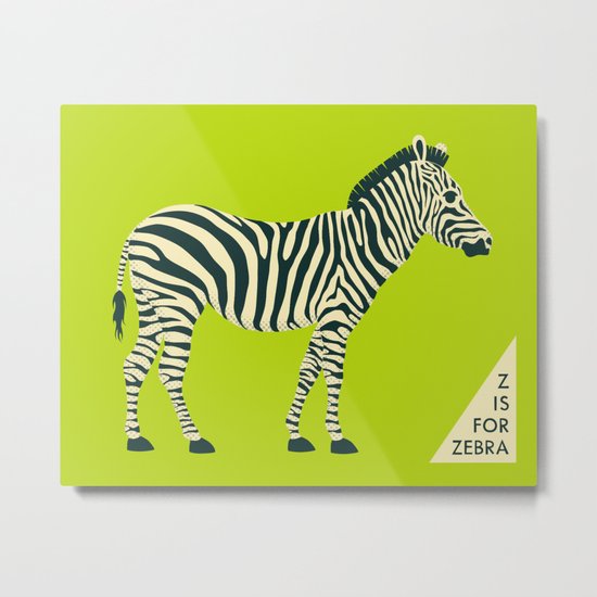 Z IS FOR ZEBRA Metal Print