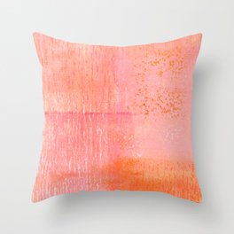 Surfaces 8 | Hot Orange & Pink Throw Pillow